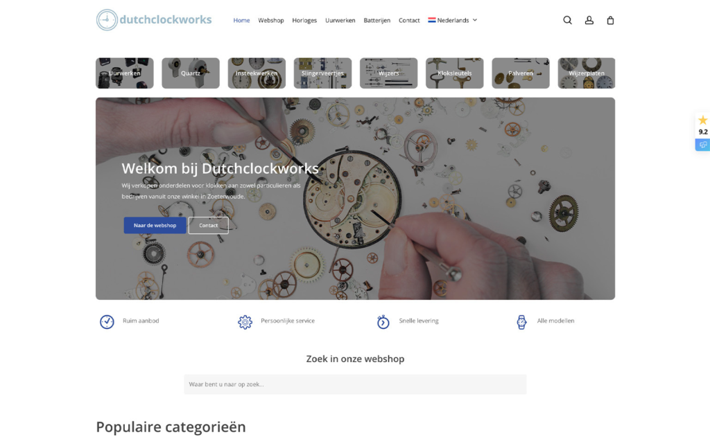 Website Dutch Clockworks