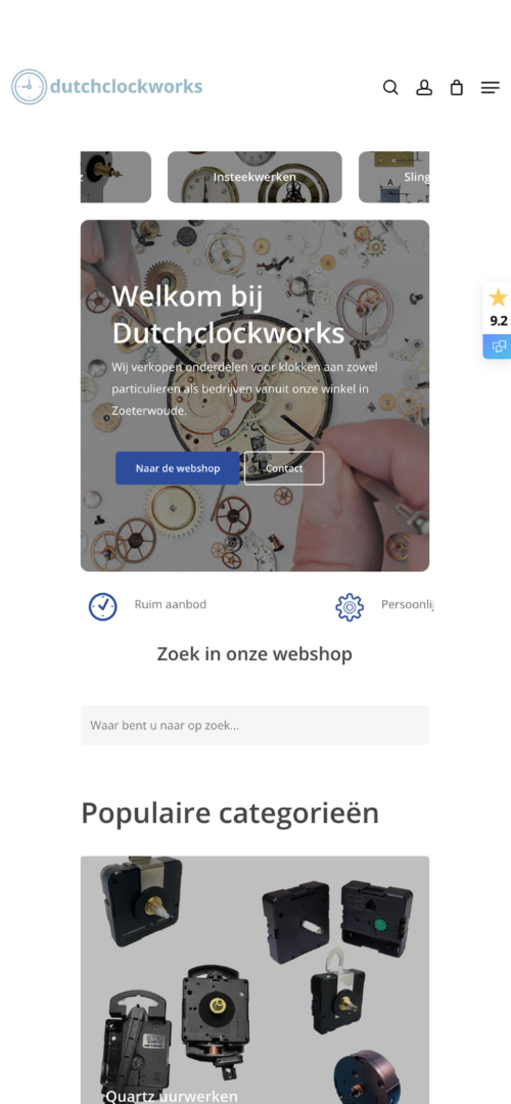 Website Dutch Clockworks